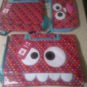 Lot of Toddler girls backpacks and matching case